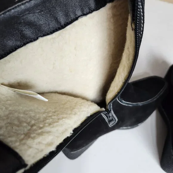 New Sporto Janet Insulated Microfiber Lined Black Suede Leather Boots Size 7M - Picture 5 of 10